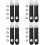 4Sets Kompakte Schwarze Balgen Schnallen Teile Strap Zubehör 5