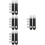 4Sets Kompakte Schwarze Balgen Schnallen Teile Strap Zubehör 7