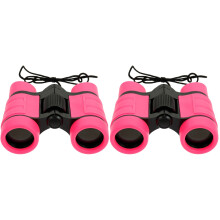 2Pièces Jumelles 4x30 Rose Pour Observation Choc Étanches