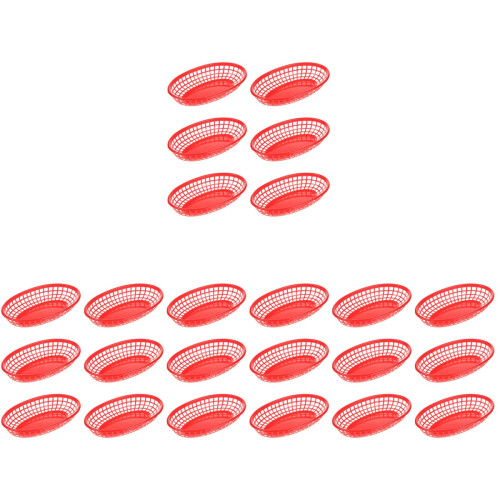 24Pièces Paniers Rouges , Accessoire Cuisine Stockage