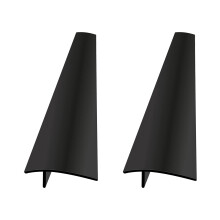 2Pièces Couvre-Interstices Silicone Noir Anti-Débordement Cuisine Four