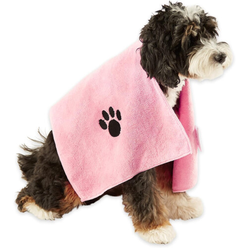 Pet Grooming, Embroidered Microfiber Towel Drying Collection, 15x30 1