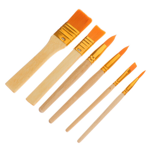 12Pièces Ensemble Pinceaux Bois Pour Dessin Huile 1