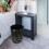 Minkissy Marble Design Black Plastic Under Desk Trash Can, Space-Saving Office Waste Bin, 1 Piece 8