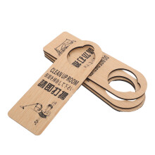 4Pcs Wooden Door Hanger Rustic Reversible Room Sign Hotel Housekeeping