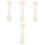 4Pcs White Silicone Pet Tableware Spoon with Lever Handle for Cat Food 3