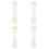 4Pcs White Silicone Pet Tableware Spoon with Lever Handle for Cat Food 5