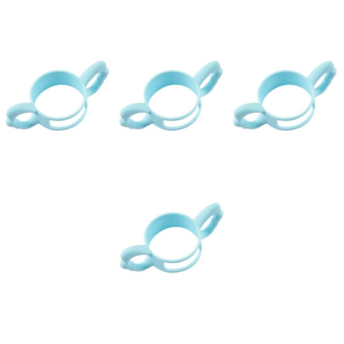 4Pcs Blue Infant Bottle Handles Silicone Comfortable Easy Install 2