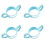 4Pcs Blue Infant Bottle Handles Silicone Comfortable Easy Install 5