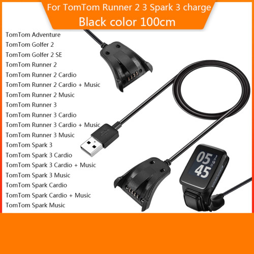 USB-lader for TomTom Runner3, SparkAdventurer, Golfer2, lading av dataoverføring 1