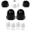Toilet Bolt Covers Easy Installation Decorative Practical Elegant Decoration Set Black White Set 6