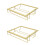 2Pcs Creative Golden Wine Glass Storage Rack for Kitchen Space 5