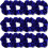 Στικς μαλλιών Royal Blue, μαλακά στικ μαλλιών, μονόχρωμα χοντρά λάστιχα, αξεσουάρ 2