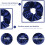 Στικς μαλλιών Royal Blue, μαλακά στικ μαλλιών, μονόχρωμα χοντρά λάστιχα, αξεσουάρ 3