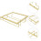 2Pcs Creative Golden Wine Glass Storage Rack for Kitchen Space 8