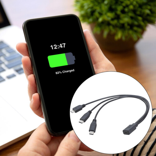 Καλώδιο USB C θηλυκό σε 2 τύπου C & 5 ακίδων αρσενικό USB splitter, καλώδιο φόρτισης για 1