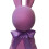 Flocked Bunny Tabletop Decoration, Dark Purple, 18", Easter Decors by 3