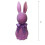 Flocked Bunny Tabletop Decoration, Dark Purple, 18", Easter Decors by 5