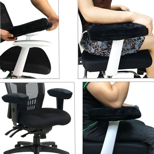 3 PCS Thick Memory Foam Armrest Covers for Office Chairs – Compatible with Standard Armrests 1