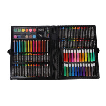 Oil Pastels Creative Art Set with Colored Pencils Watercolor Cakes and Sketch Book in Dual Side Easel Box Eco-Friendly Drawing Tools for Artists of