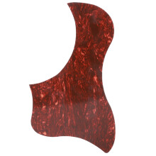 Anti Scratching Guitar Plate, Duck Shape Acoustic Guitar Pickguard with Red Tortoise Shell Finish, Self Adhesive Protective Layer for Instrument