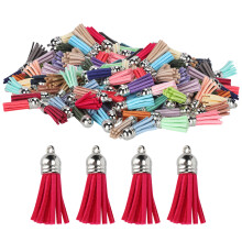 Keychain Making Supplies for Handmade Accessories, Jewelry Making Tassels with Colorful Faux Suede, Versatile Tassel Charms for DIY Craft Tassels,