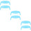 6Pièces Plateaux Repliables Bleus Supports Chauffage Micro-Ondes 7
