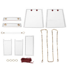 Crochet Bag Bottom with Pre-Drilled Holes, PU Leather Knitting Base for DIY Purse and Tote Crafting, Practical Design with Sturdy Edge Nails, Smooth