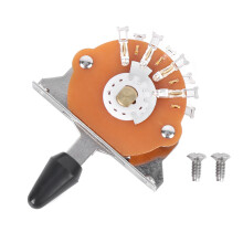 Sélecteur de micros 3 positions pour guitare électrique, offrant une grande flexibilité tonale. Boîtier en métal de qualité supérieure, facile