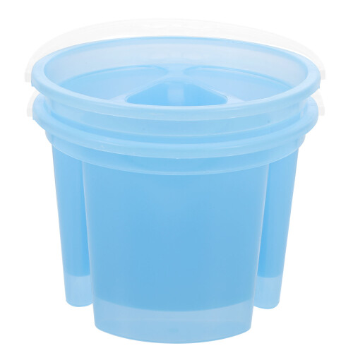 6Pcs Multi-Use Artist Brush Basins Blue Plastic Painting Containers