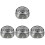 4Pcs Compact Zinc Alloy Ashtray Home Office Ash Container Silver Decor 2