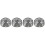4Pcs Compact Zinc Alloy Ashtray Home Office Ash Container Silver Decor 3