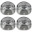4Pcs Compact Zinc Alloy Ashtray Home Office Ash Container Silver Decor 4