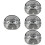 4Pcs Compact Zinc Alloy Ashtray Home Office Ash Container Silver Decor 5