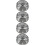 4Pcs Compact Zinc Alloy Ashtray Home Office Ash Container Silver Decor 7