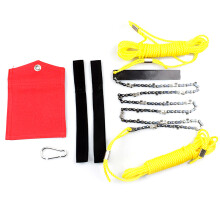 Portable Survival Chainsaw Pocket Chain Saw All Direction Cutting Blades Bi Directional Cutting Teeth Heat Treated Steel Blades For Outdoor Camping