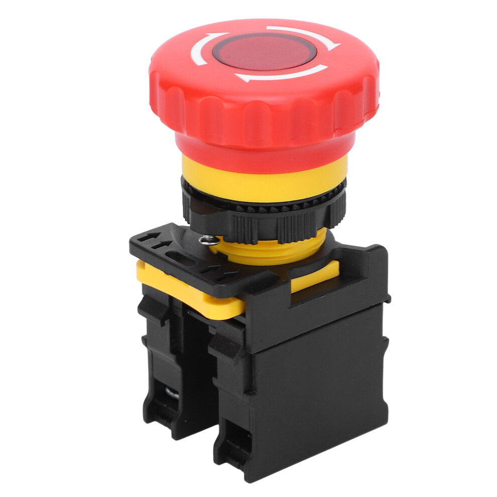 Flame Retardant Shell Emergency Stop Switch, Easy Installation Latching Push Button Operation Device With Twist To Reset Feature, Remote Control 9557311007071