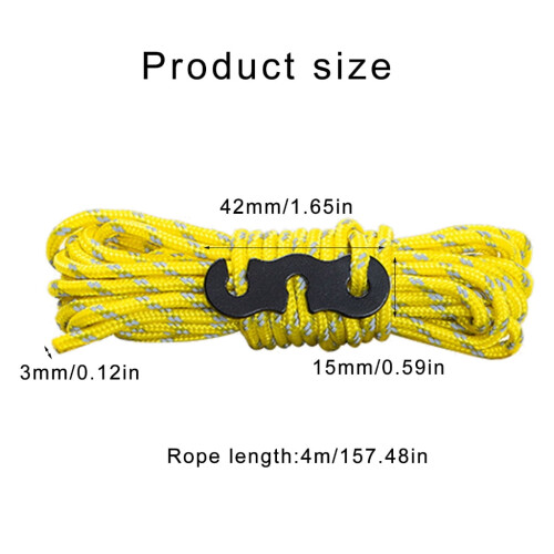 Tent Guy Rope Reflective 3mm 13ft 2