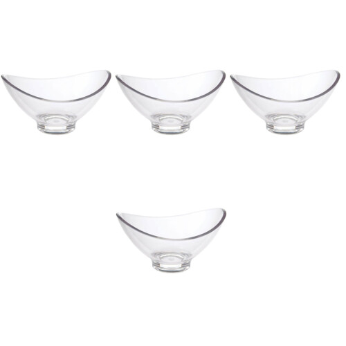 4Pcs Pc Transparent Dessert Bowls Candy Salad Bowl for Kitchen 1
