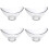 4Pcs Pc Transparent Dessert Bowls Candy Salad Bowl for Kitchen 3