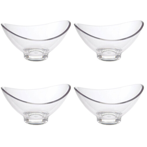 4Pcs Pc Transparent Dessert Bowls Candy Salad Bowl for Kitchen 2