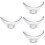 4Pcs Pc Transparent Dessert Bowls Candy Salad Bowl for Kitchen 4