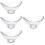 4Pcs Pc Transparent Dessert Bowls Candy Salad Bowl for Kitchen 5