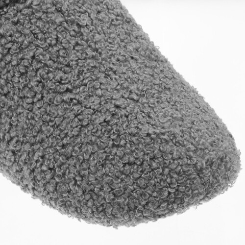 Fuzzy Herrtofflor Grå Memory Foam Plyschfoder Bekväma 1 Par 2