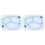 2Pcs Blue Silicone Kids Suction Plate Divided Dinner Plate for Babies 2