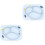 2Pcs Blue Silicone Kids Suction Plate Divided Dinner Plate for Babies 3