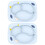 2Pcs Blue Silicone Kids Suction Plate Divided Dinner Plate for Babies 5