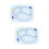 2Pcs Blue Silicone Kids Suction Plate Divided Dinner Plate for Babies 7