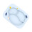 2Pcs Blue Silicone Kids Suction Plate Divided Dinner Plate for Babies 9
