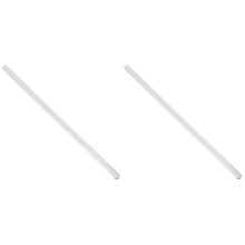2Pièces Bracelets Blank En Acier Inoxydable Argenté Pour DIY Durable